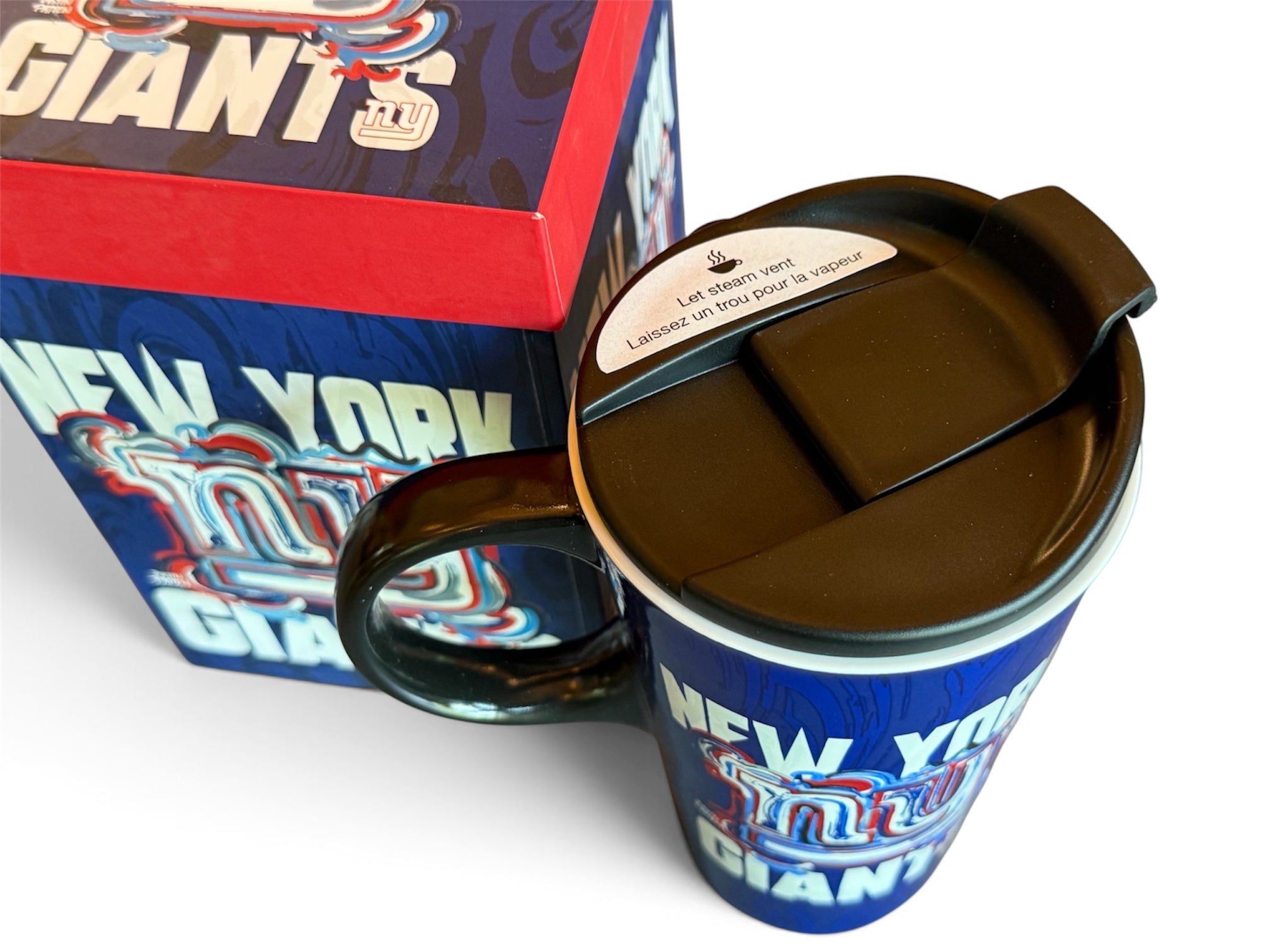 New York Giants 16oz. Travel Mug by Justin Patten (New York, NY, Giants Football)
