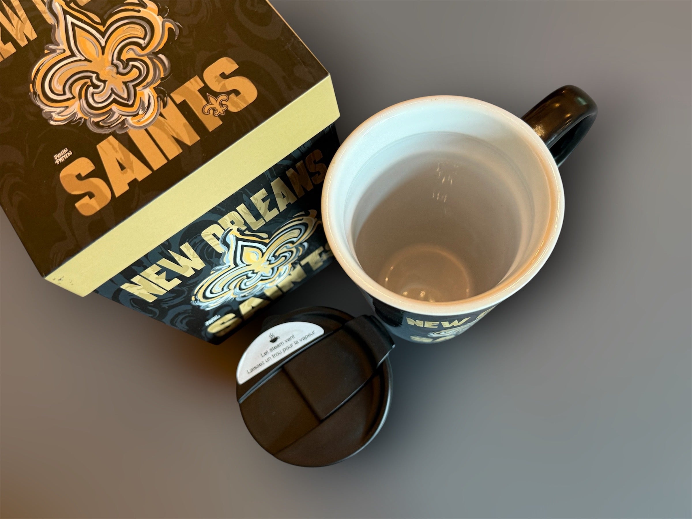 New Orleans Saints 16oz.Travel Mug by Justin Patten (Who Day, NO, Saints Football)