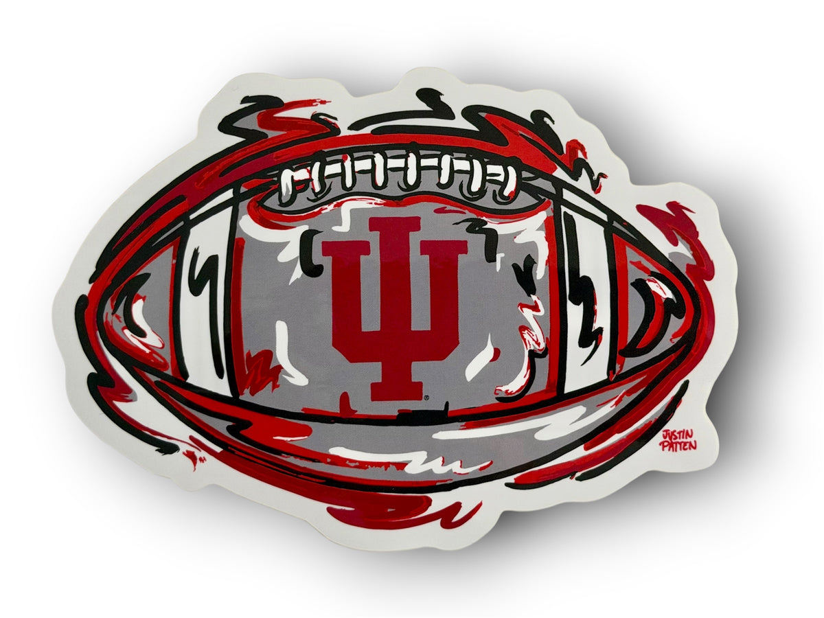 Indiana University IU Football Vinyl Sticker by Justin Patten (IU, Bison, Hoosiers, Bloomington)