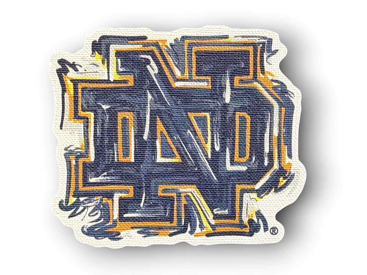 University of Notre Dame ND Durable Sticker by Justin Patten (Officially Licensed Product, ND)