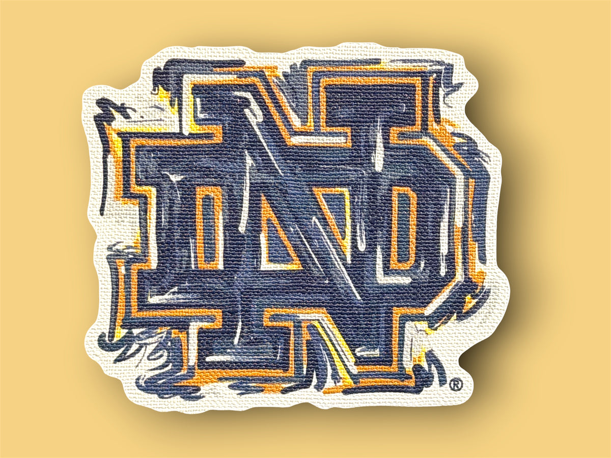 University of Notre Dame ND Durable Sticker by Justin Patten (Officially Licensed Product, ND)