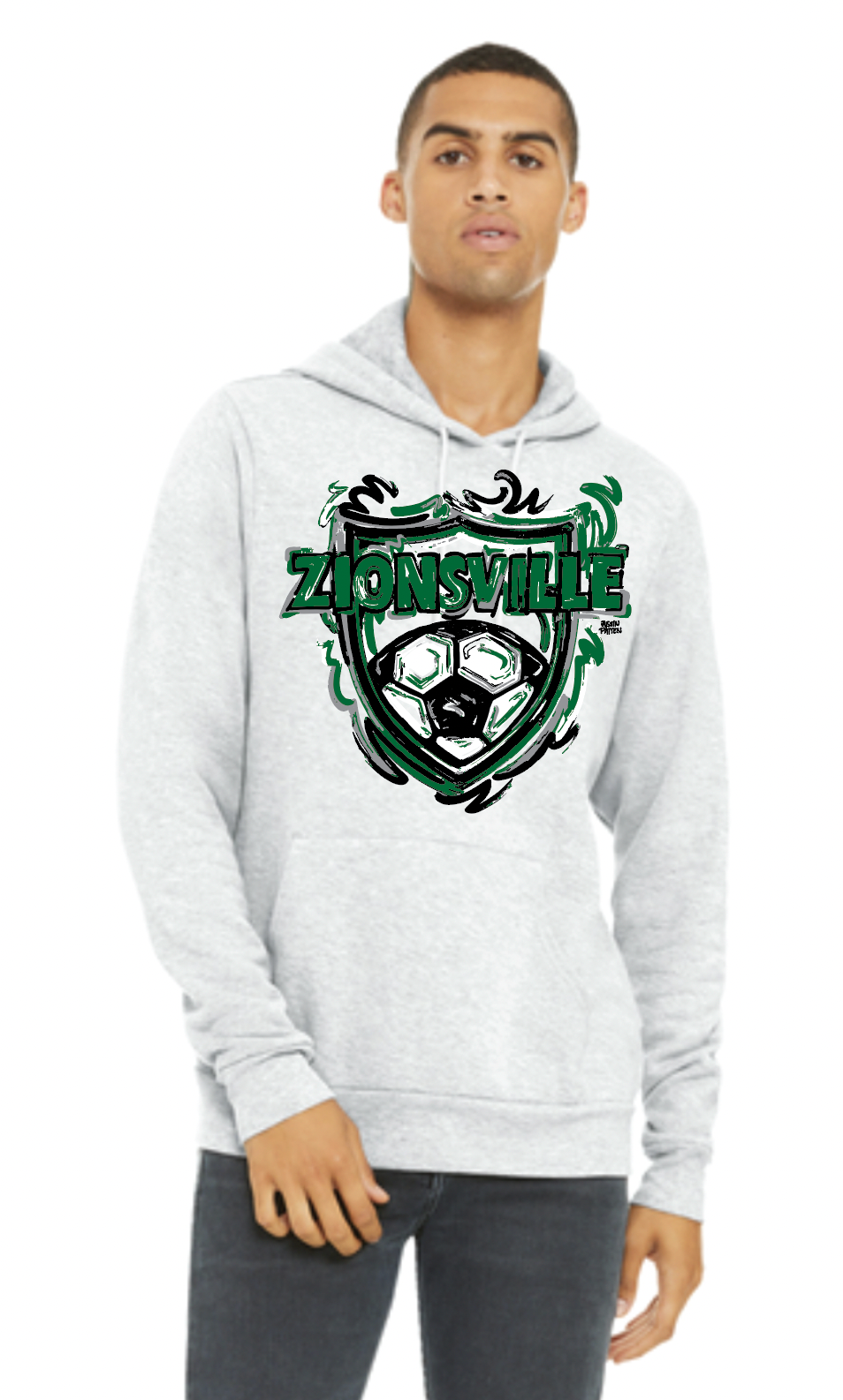 Zionsville Soccer Unisex Hoodie by Justin Patten (1 Color)