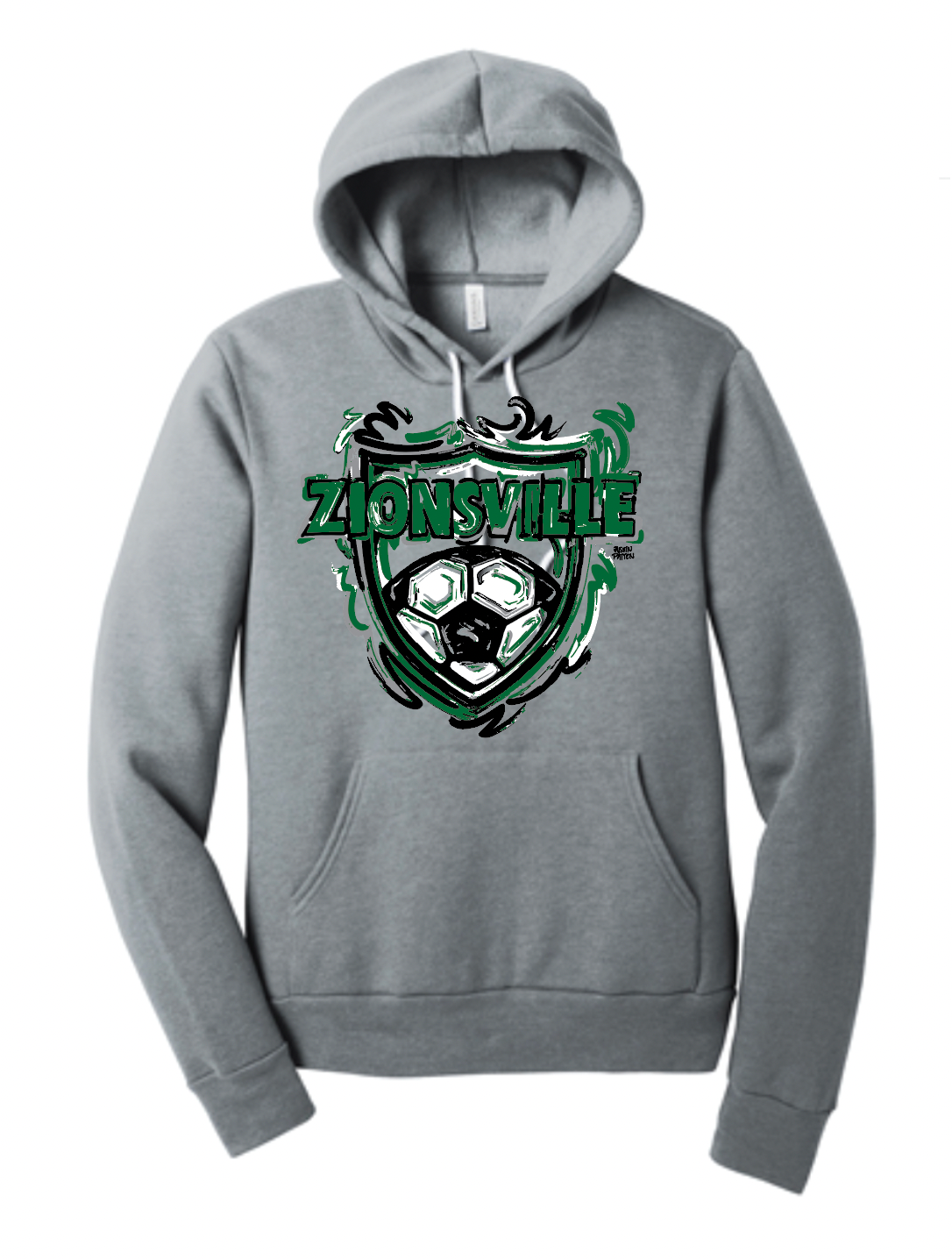 Zionsville Soccer Unisex Hoodie by Justin Patten (1 Color)