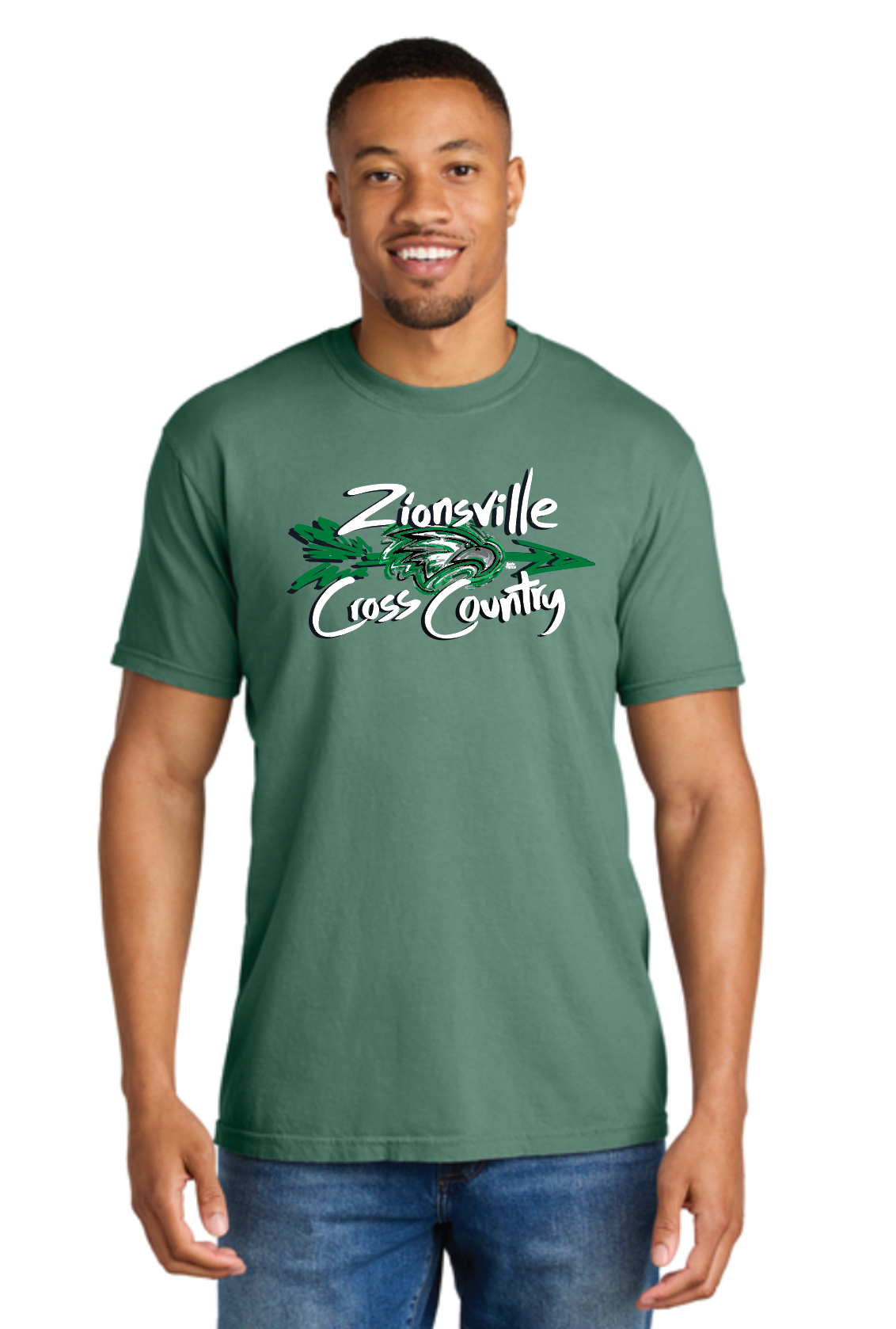 Zionsville Cross Country 100% Cotton Unisex Crew Tee by Justin Patten (3 Colors) (Pre Order till August 8th)