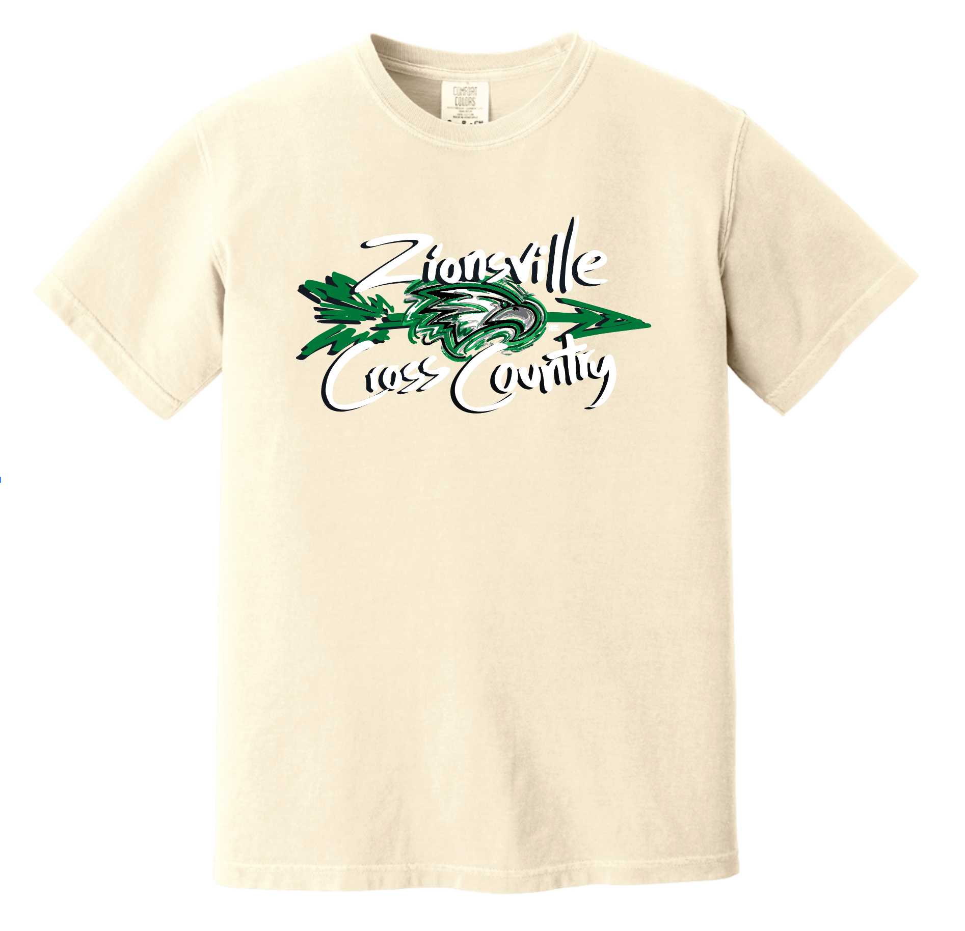 Zionsville Cross Country 100% Cotton Unisex Crew Tee by Justin Patten (3 Colors) (Pre Order till August 8th)