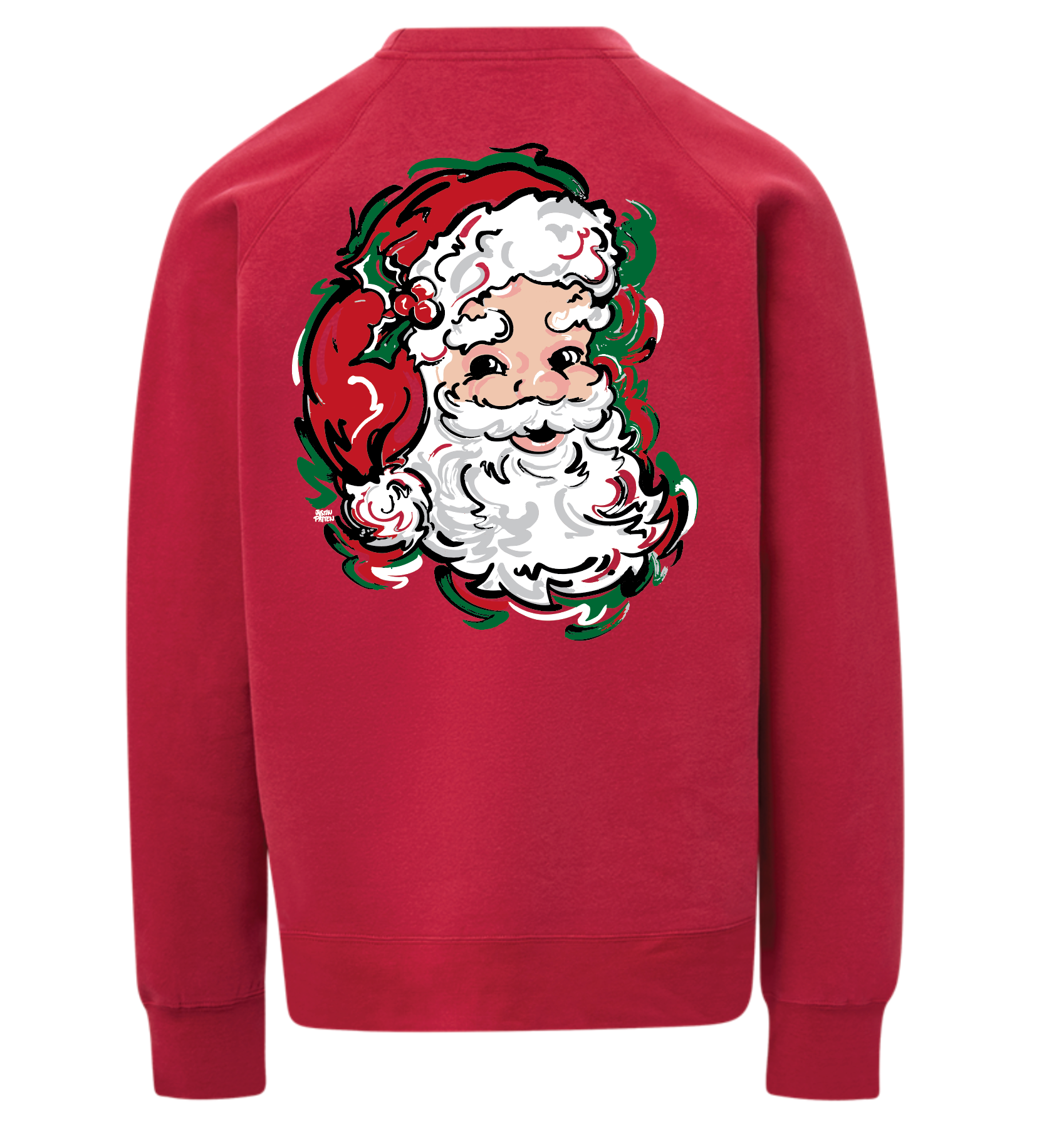 Merry Christmas Santa Fleece Crew  by Justin Patten