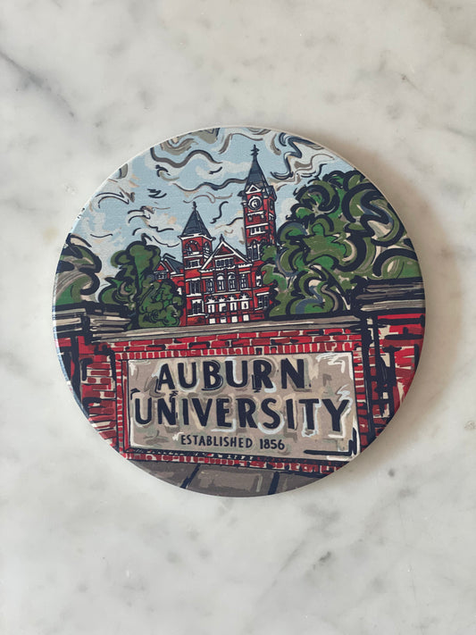 Auburn University Samford Hall Stone Coaster by Justin Patten