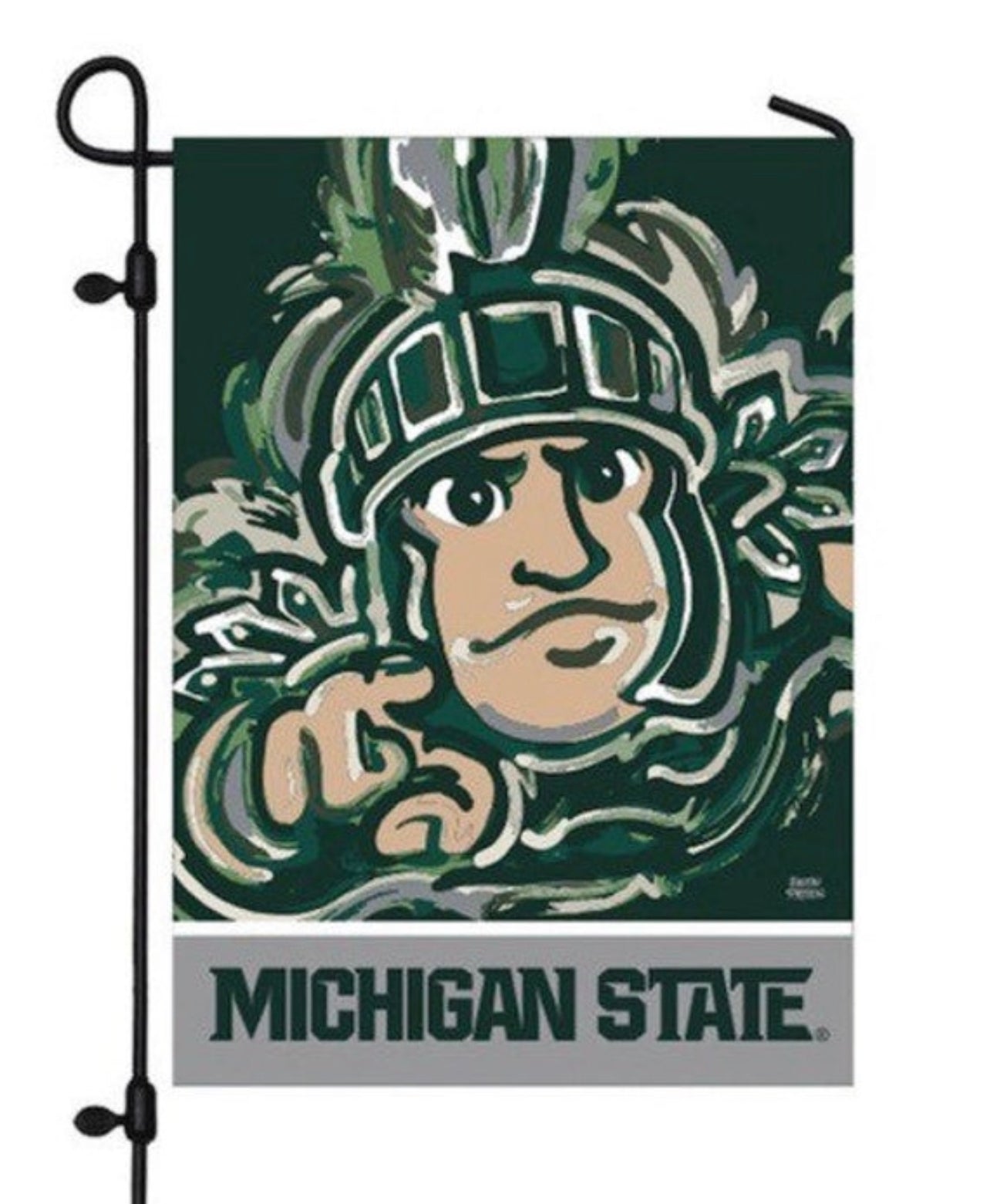 Michigan State University Garden Flag 12" x 18" by Justin Patten