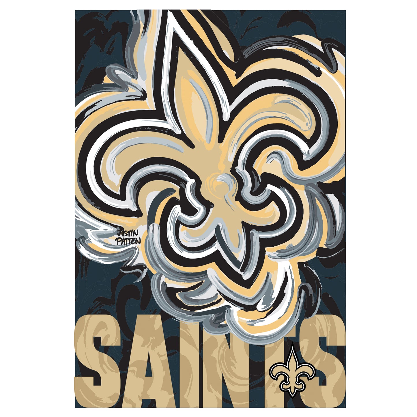 New Orleans Saints House Flag 29" x 43" by Justin Patten