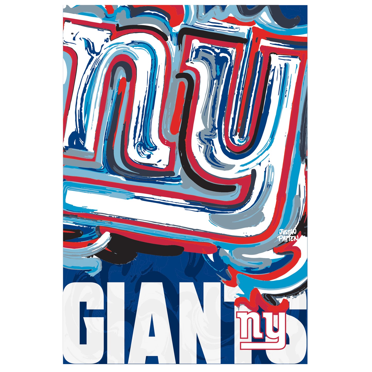 New York Giants House Flag 29" x 43" by Justin Patten