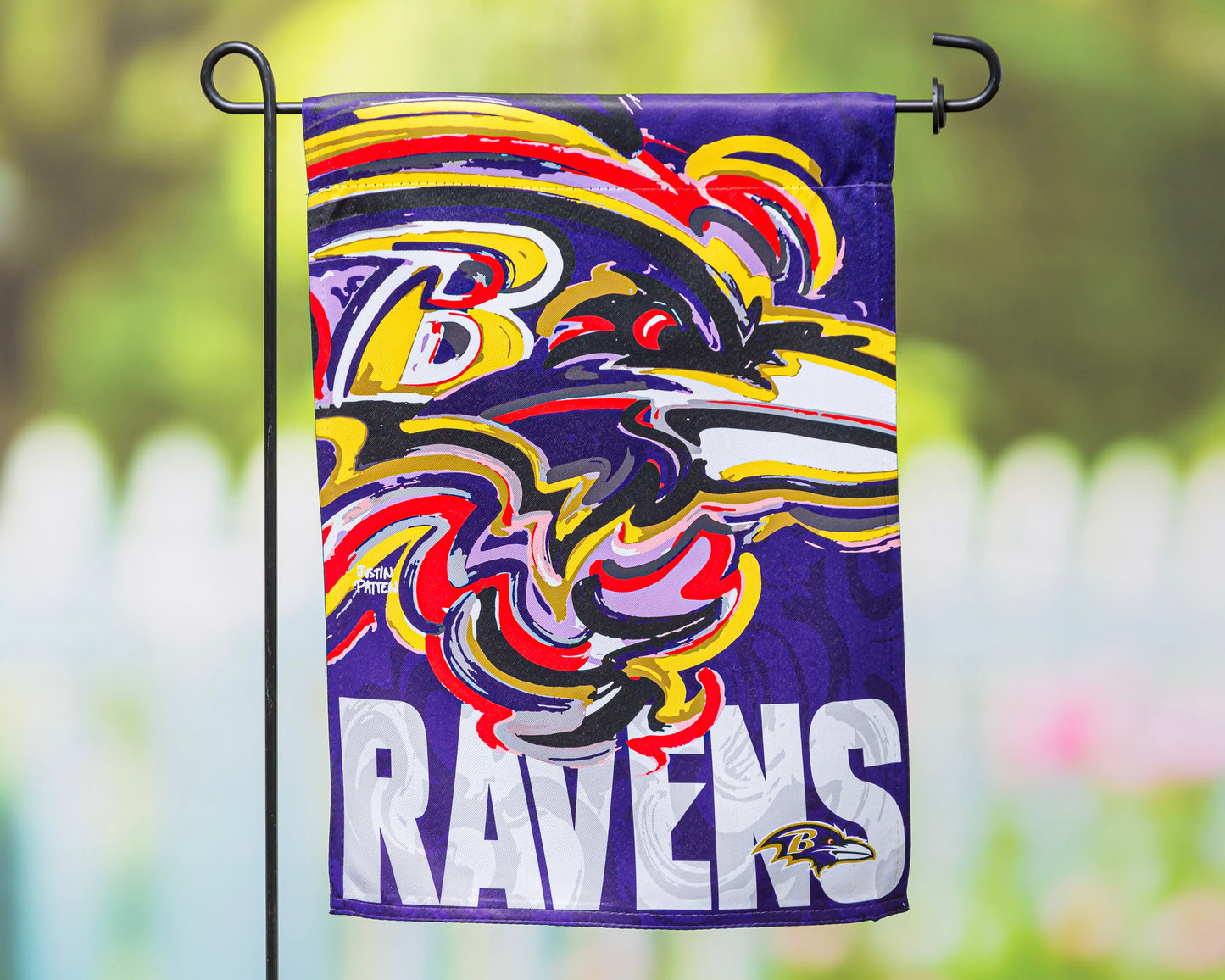 Baltimore Ravens Garden Flag 12" x 18" by Justin Patten