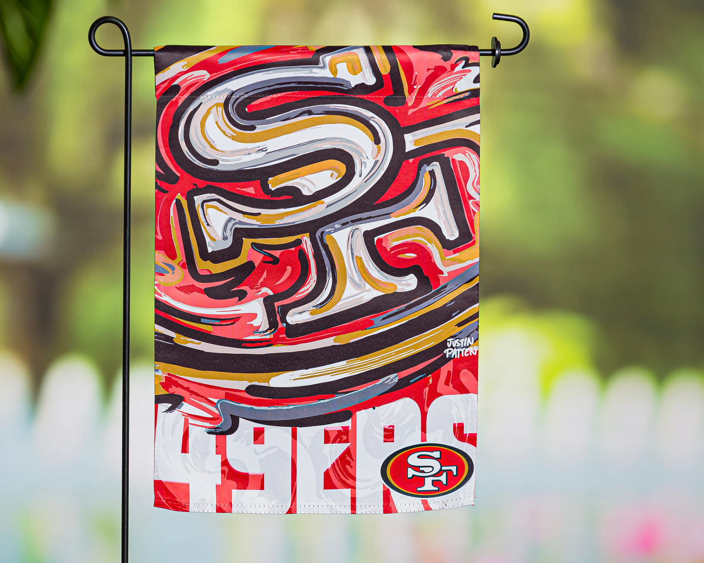 San Francisco 49ers Garden Flag 12" x 18" by Justin Patten