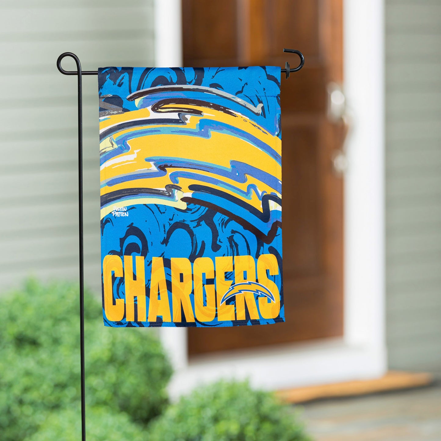Los Angeles Chargers Garden Flag 12" x 18" by Justin Patten