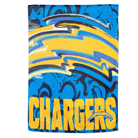 Los Angeles Chargers Garden Flag 12" x 18" by Justin Patten