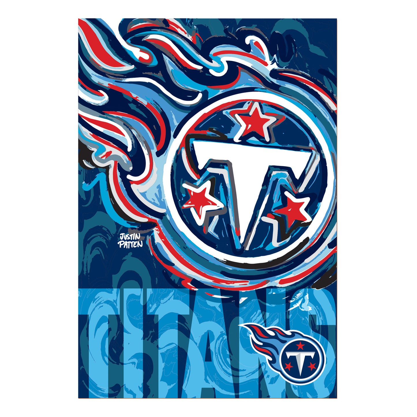 Tennessee Titans Garden Flag 12" x 18" by Justin Patten