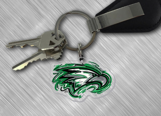 Zionsville Indiana Eagle Keychain by Justin Patten