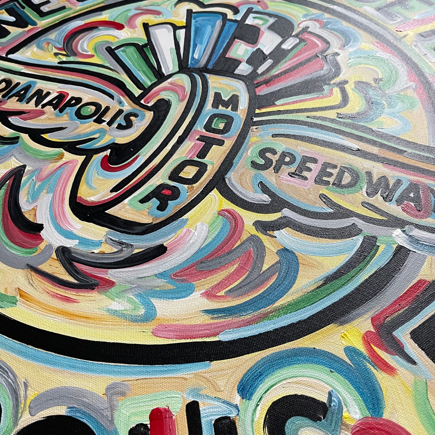Custom Welcome Race Fans Painting (30" x 30") by Justin Patten