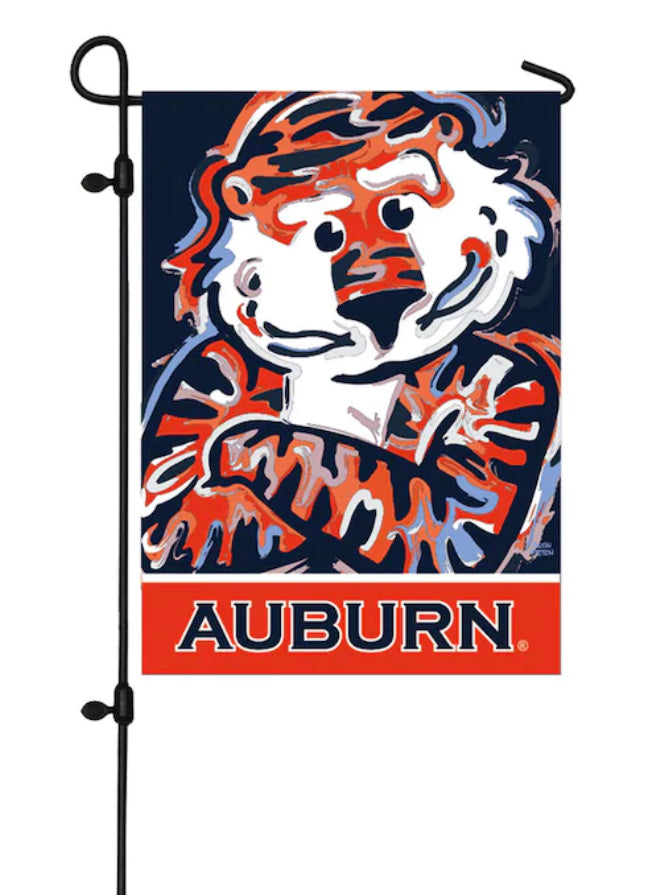 Auburn University Aubie 12"x18" Garden Flag by Justin Patten