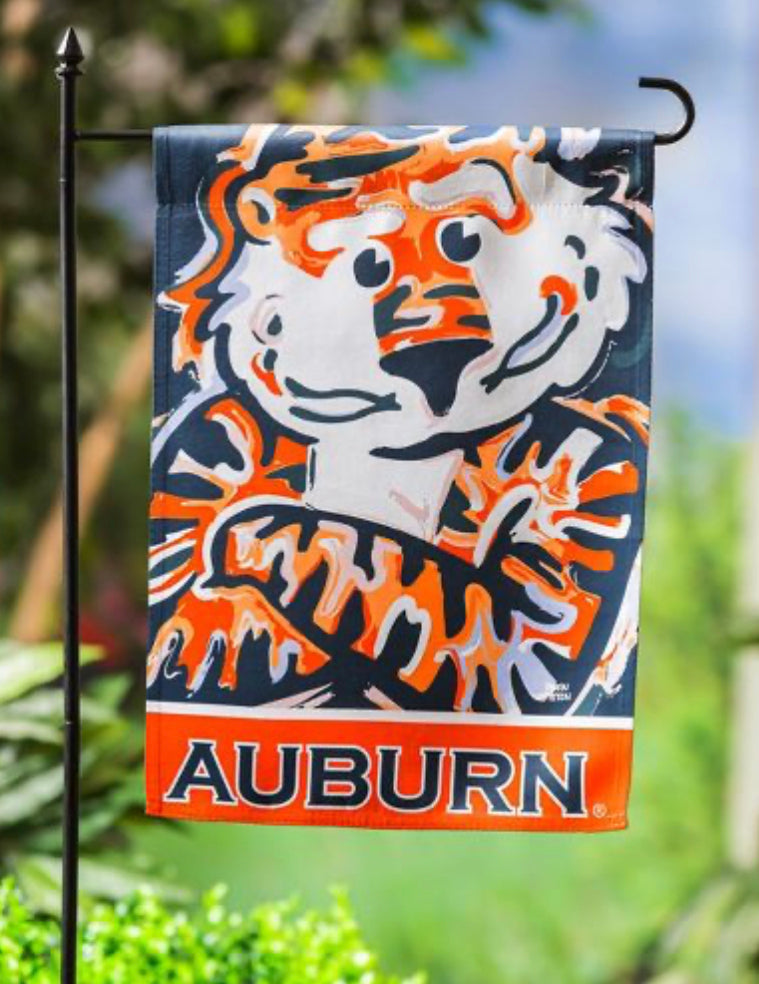 Auburn University Aubie 12"x18" Garden Flag by Justin Patten