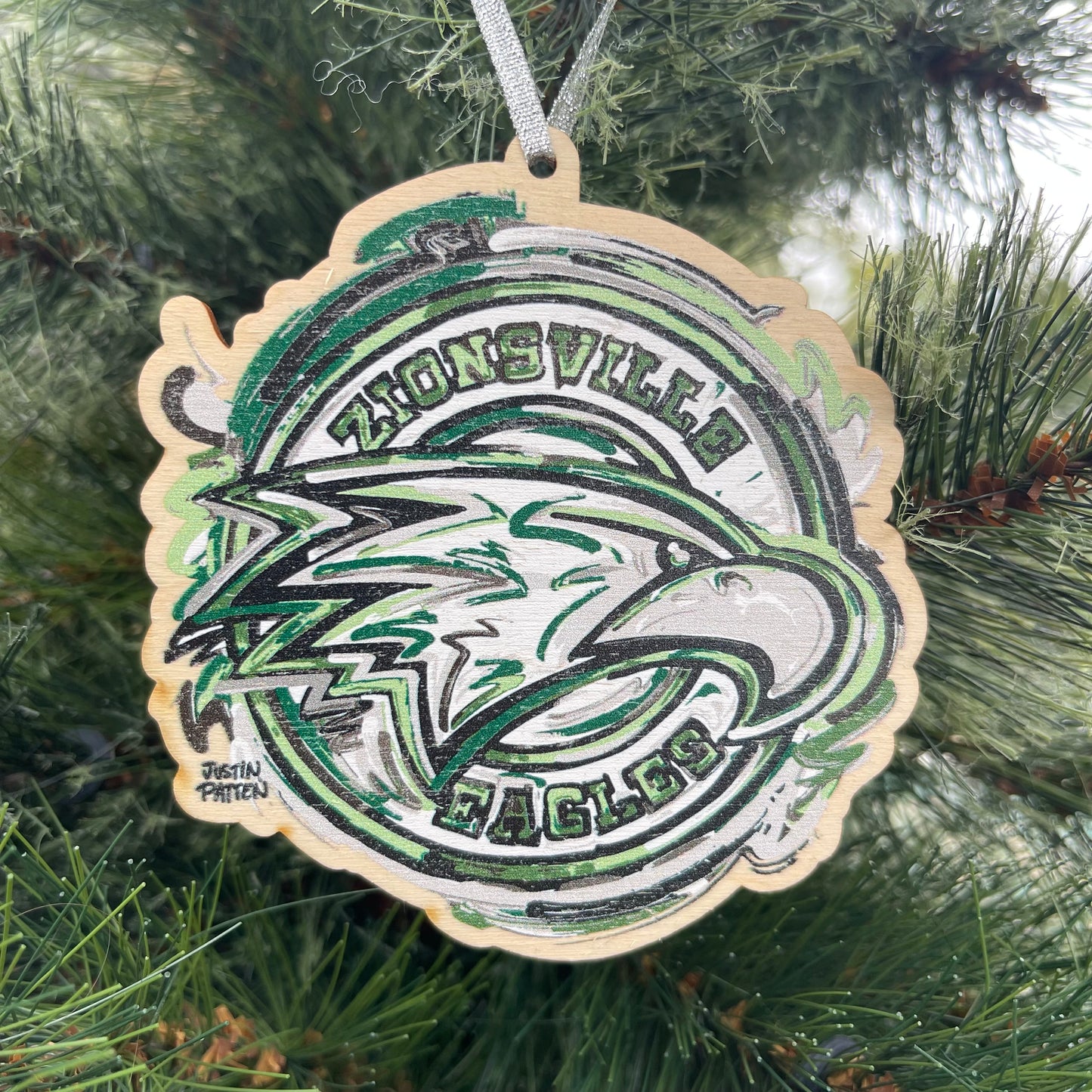 Zionsville Indiana Eagle Ornament by Justin Patten (3 Styles)