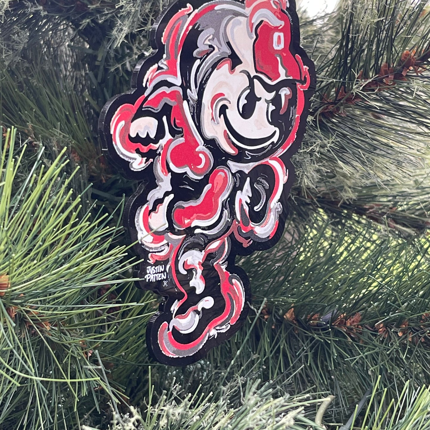 The Ohio State University Vintage Brutus Ornament by Justin Patten