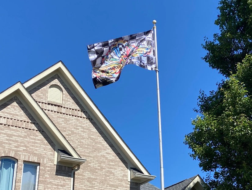 Indianapolis Motor Speedway Wing and Wheel Flag for Flag Pole (5’x3’ ft.) by Justin Patten