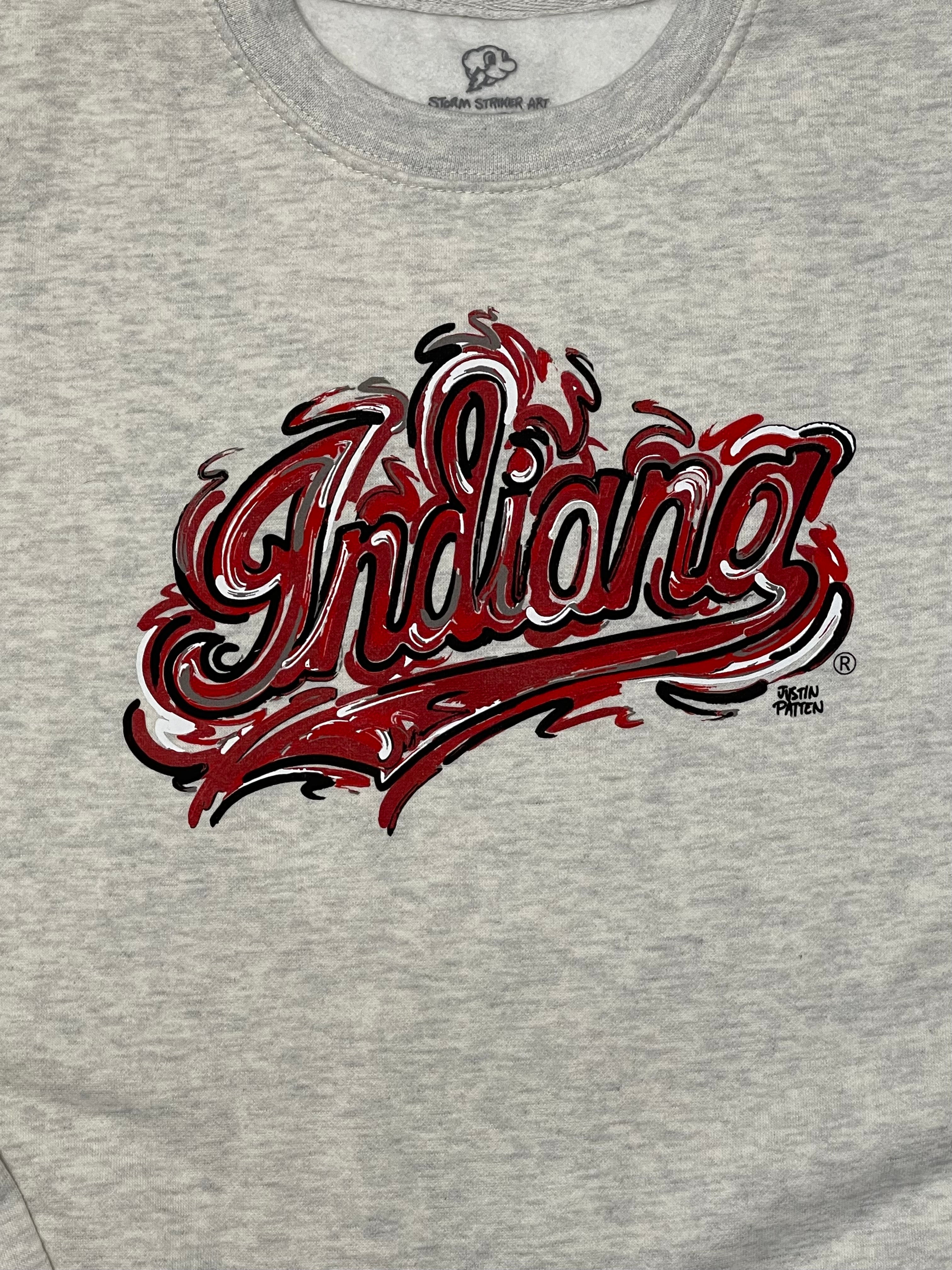Indiana University Script Unisex Crew by Justin Patten (Last Few)