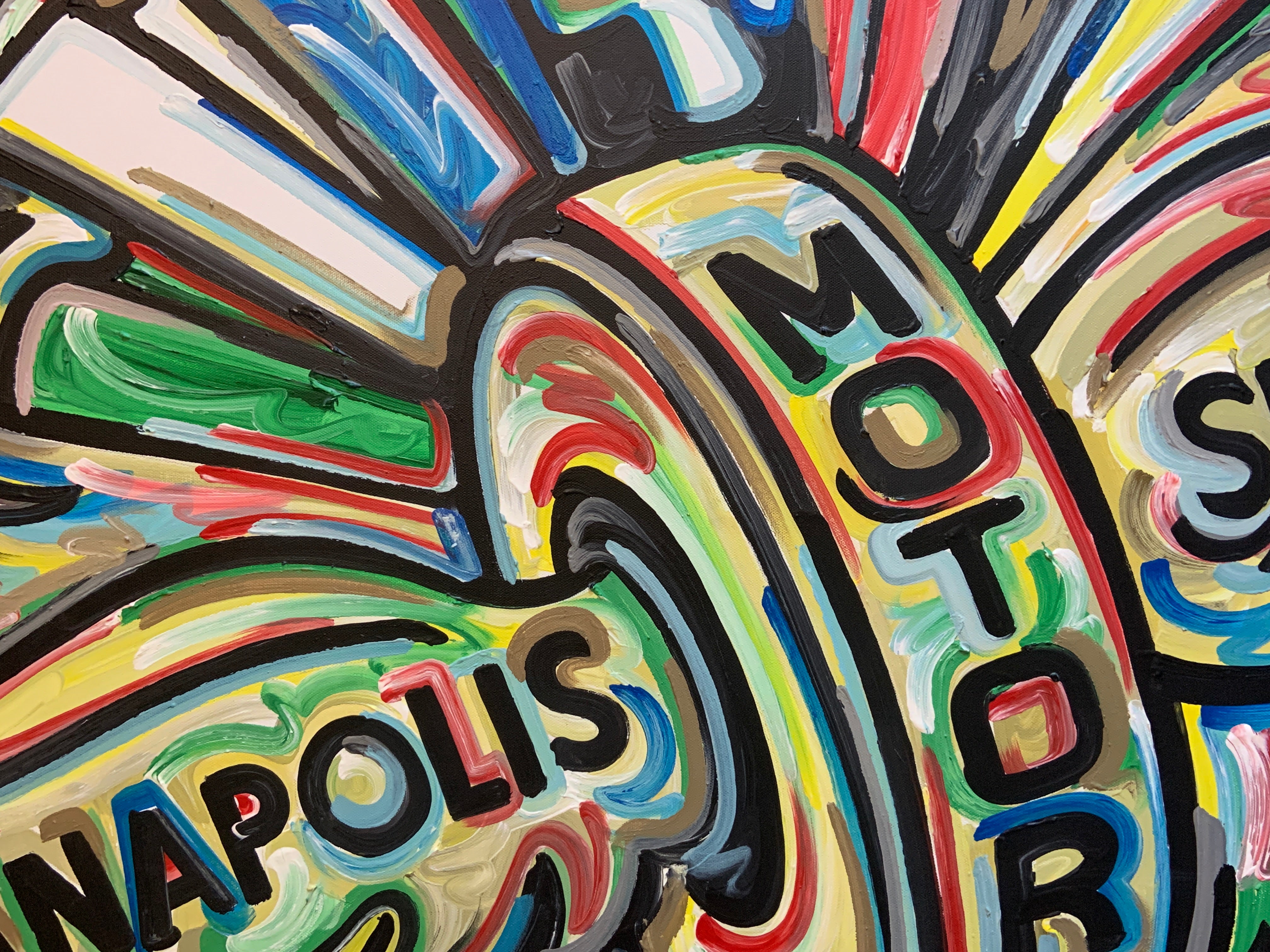 Custom Wing and Wheel Angle Painting (30" x 24") by Justin Patten