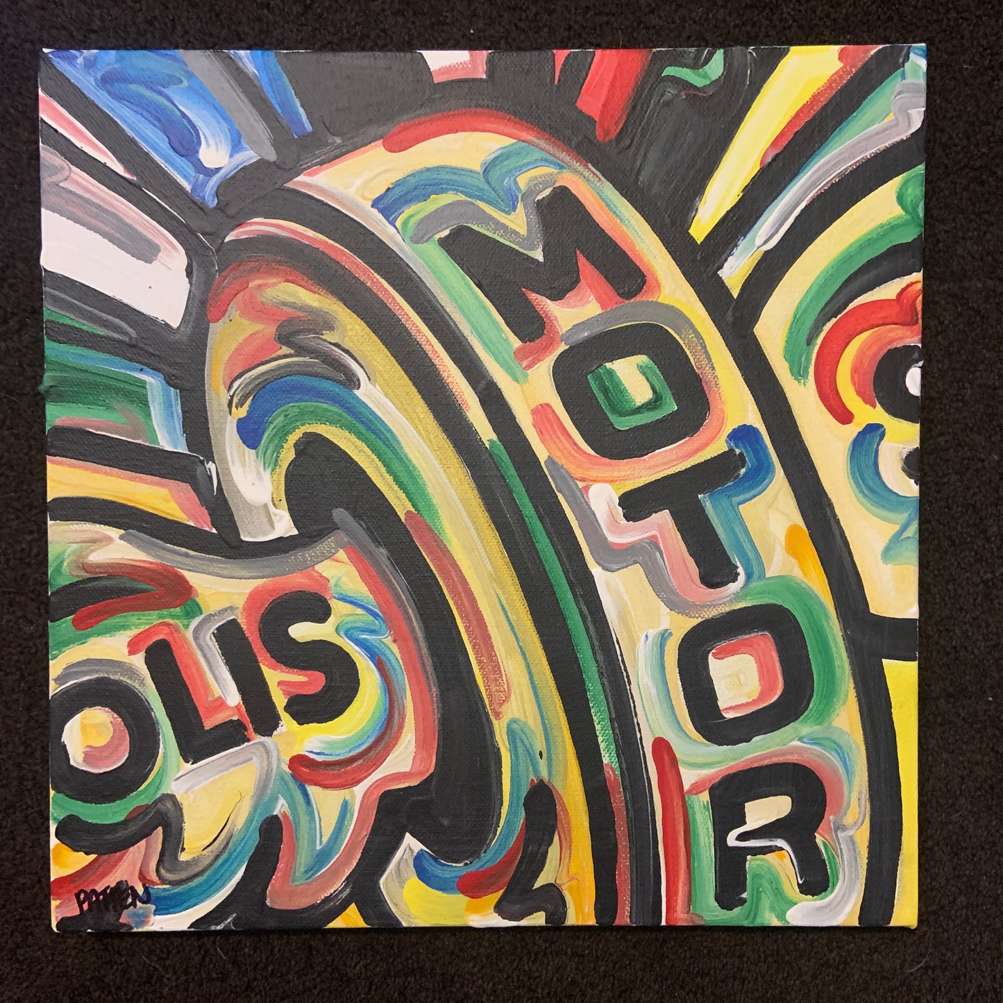 Custom Wing and Wheel Angle Painting (12" x 12") by Justin Patten