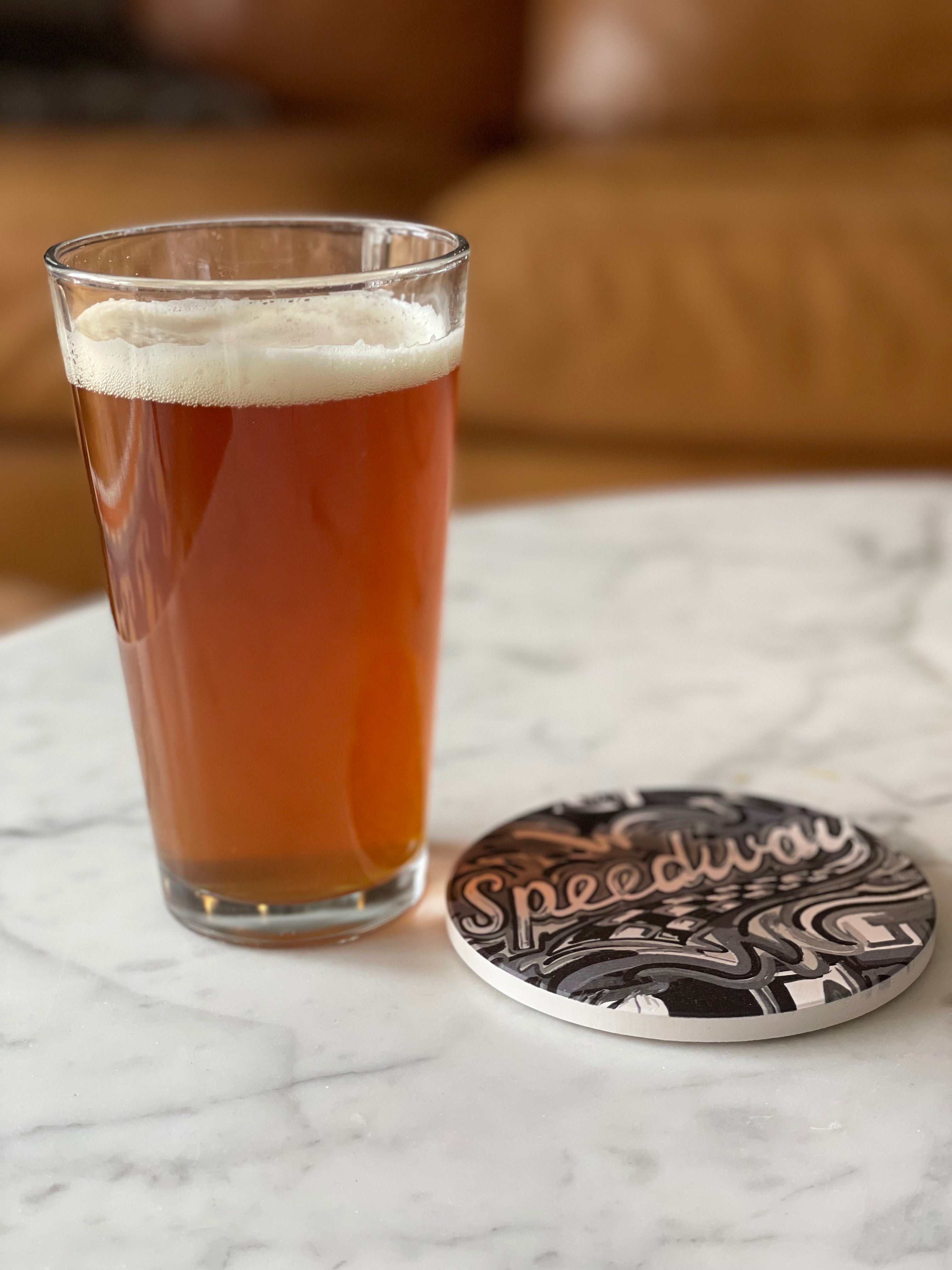 Speedway Indiana Stone Coaster by Justin Patten