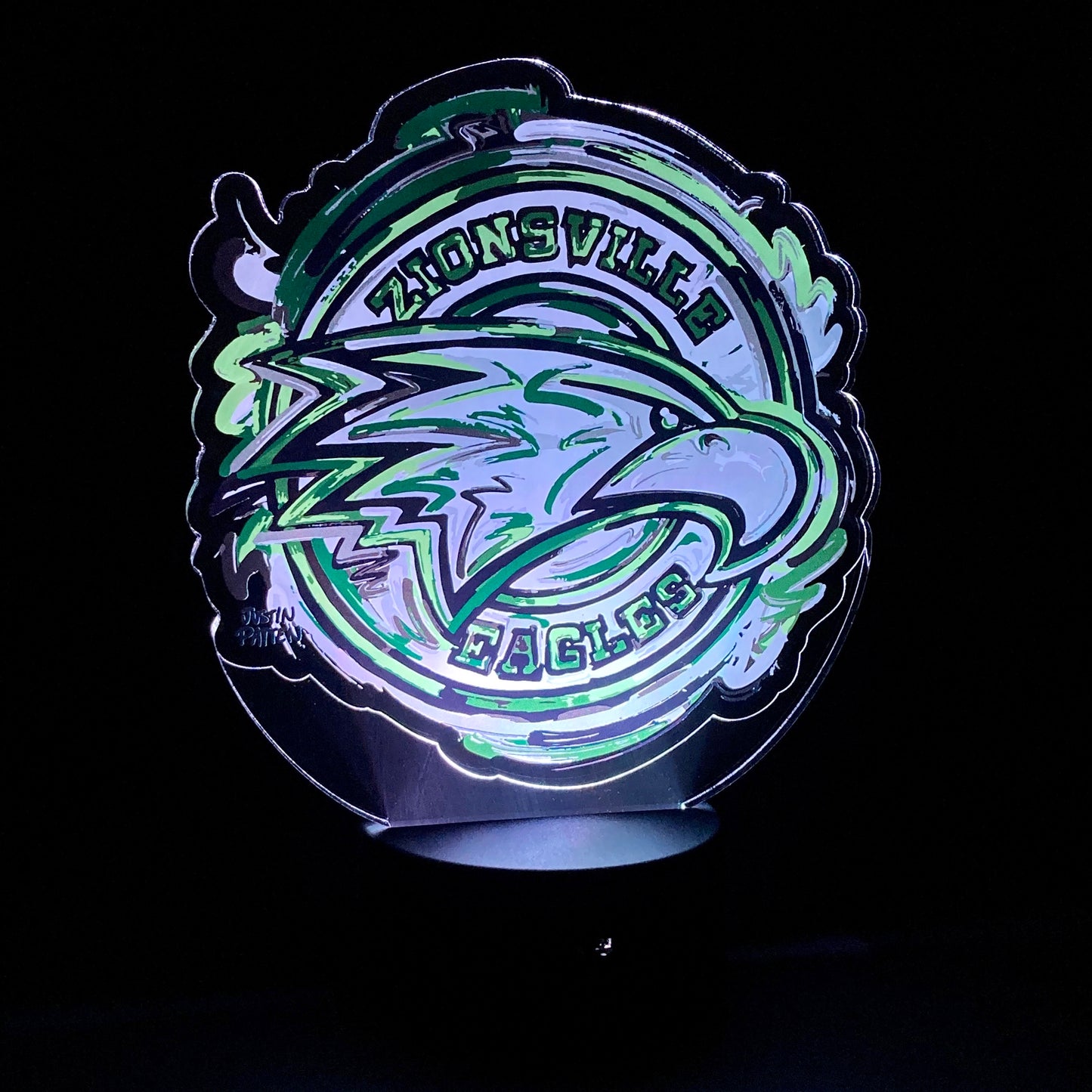 Zionsville Indiana Eagle LED Light by Justin Patten