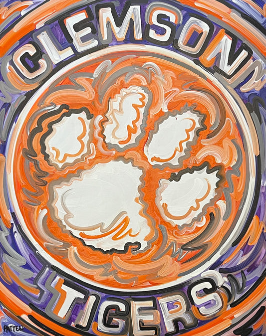 Clemson University Painting by Justin Patten 24x30 (Finished Painting)