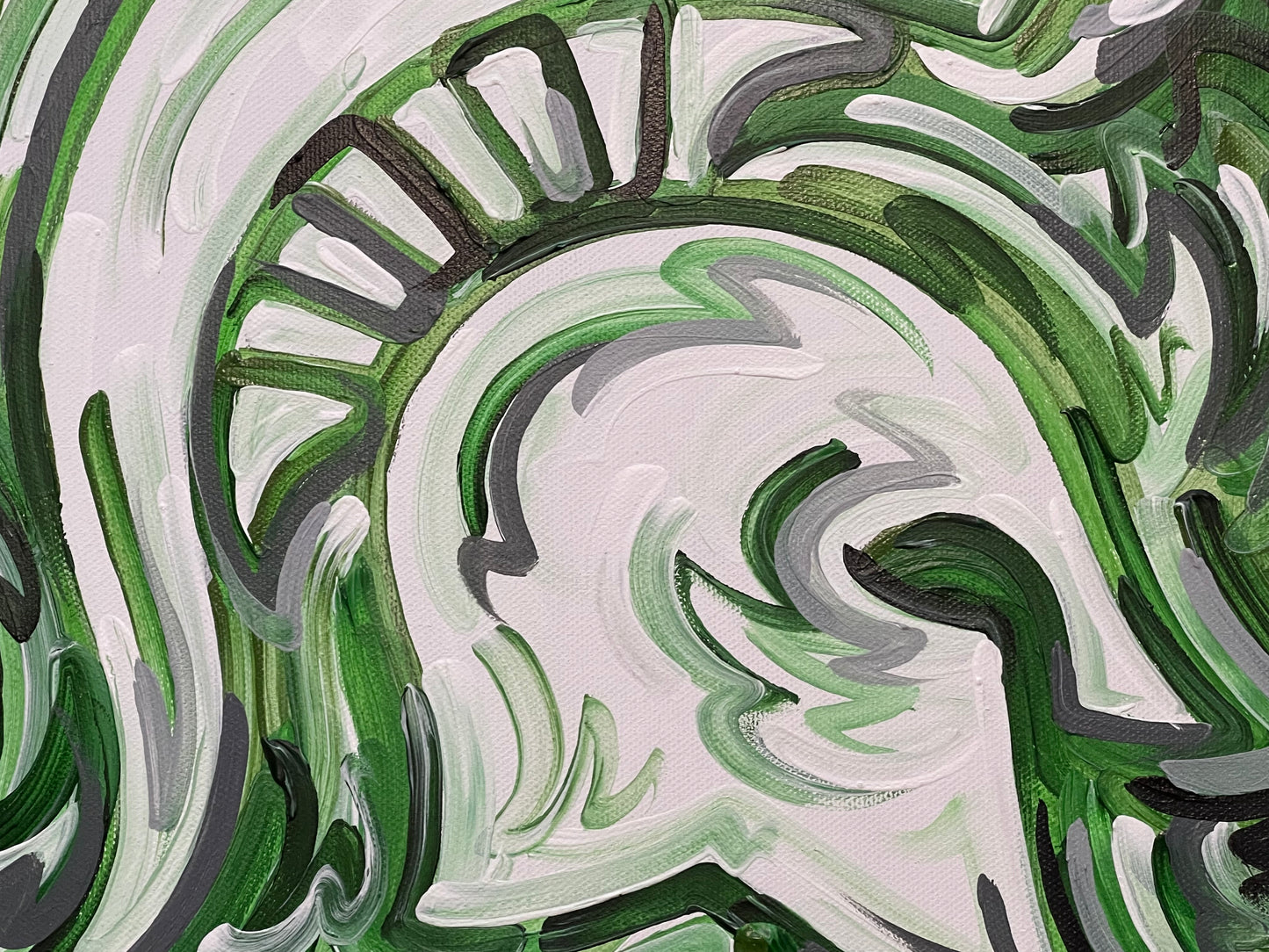 Michigan State University Painting by Justin Patten 12x12 (Finished Painting)