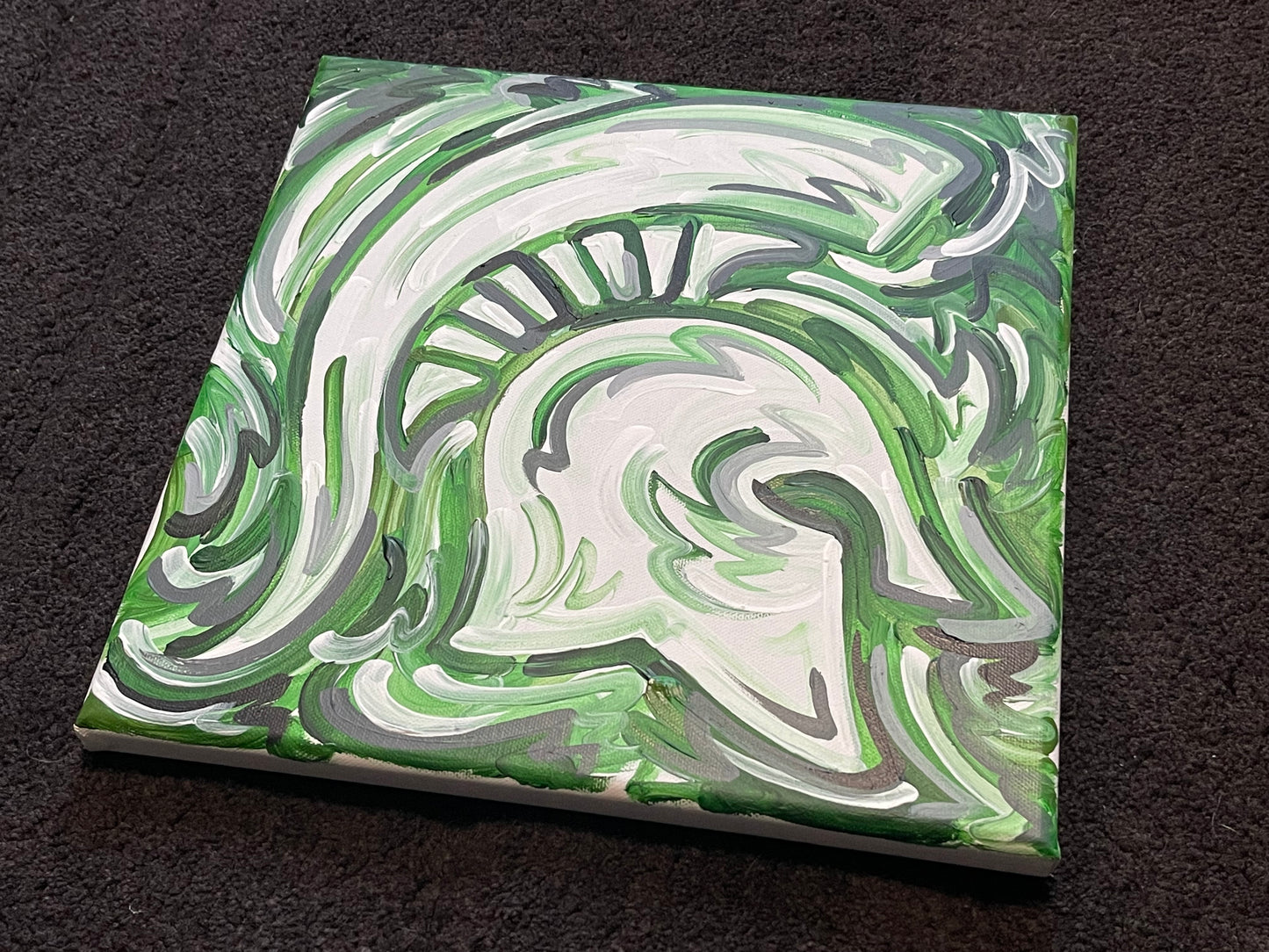 Michigan State University Painting by Justin Patten 12x12 (Finished Painting)
