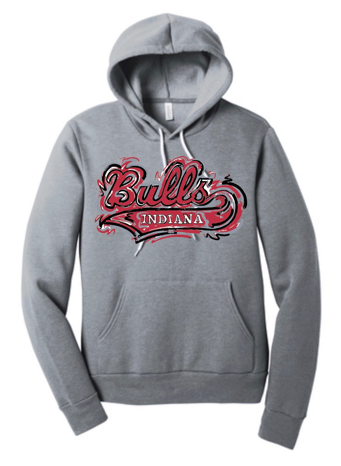 Indiana Bulls Unisex Hoodie by Justin Patten (Bella Canvas Style)(3 Colors)