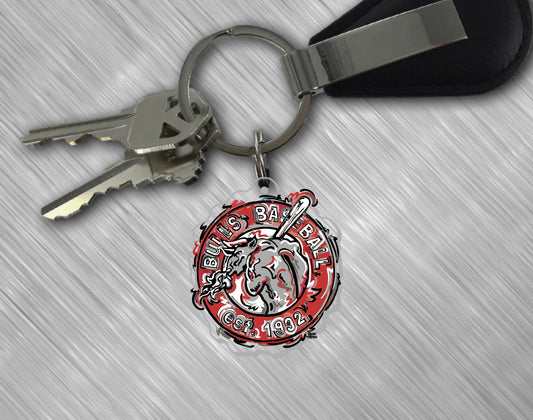Indiana Bulls Mascot Acrylic Keychain by Justin Patten