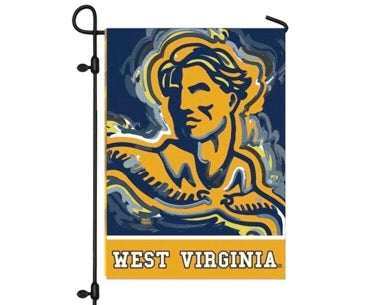 West Virginia University Mascot Garden Flag 12" x 18" by Justin Patten