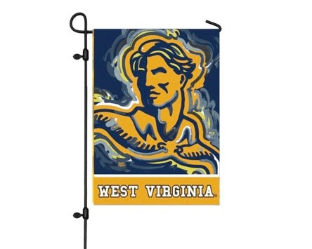 West Virginia University Mascot Garden Flag 12" x 18" by Justin Patten