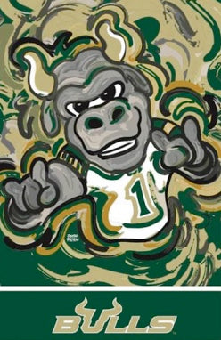 University of South Florida Mascot Garden Flag 12" x 18" by Justin Patten