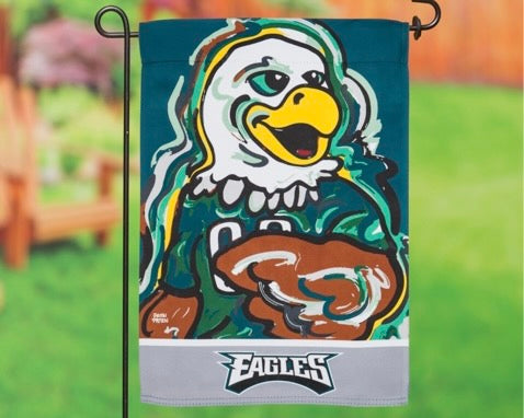 Philadelphia Eagles Mascot Garden Flag 12" x 18" by Justin Patten