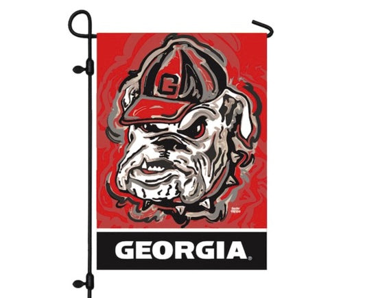 University of Georgia Mascot Garden Flag 12" x 18" by Justin Patten