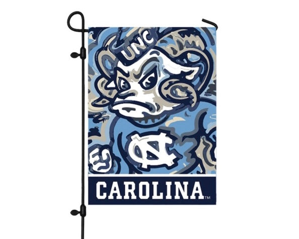 University of North Carolina Mascot Garden Flag 12" x 18" by Justin Patten