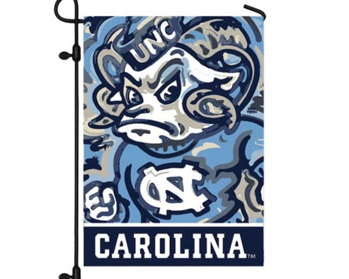 University of North Carolina Mascot Garden Flag 12" x 18" by Justin Patten