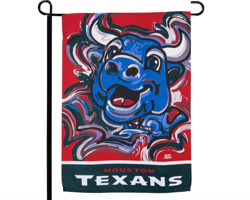 Houston Texans Mascot Garden Flag 12" x 18" by Justin Patten