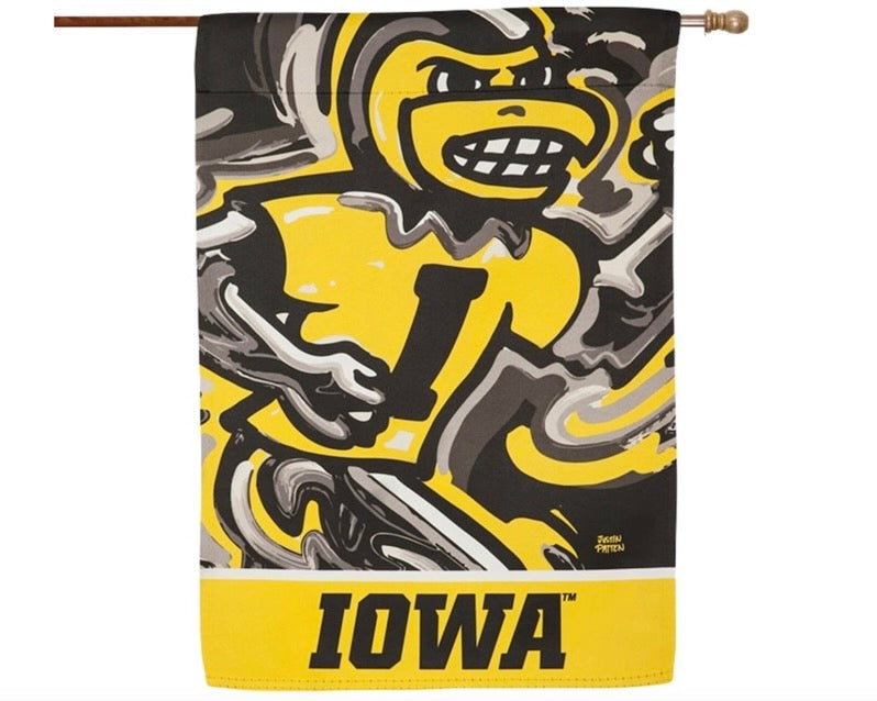 University of Iowa House Flag 29" x 43" by Justin Patten