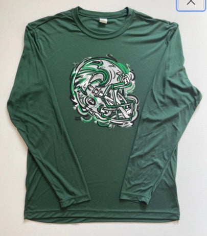 Zionsville Indiana Football Long Sleeve Poly Tee by Justin Patten (1 Color)(Last Few)