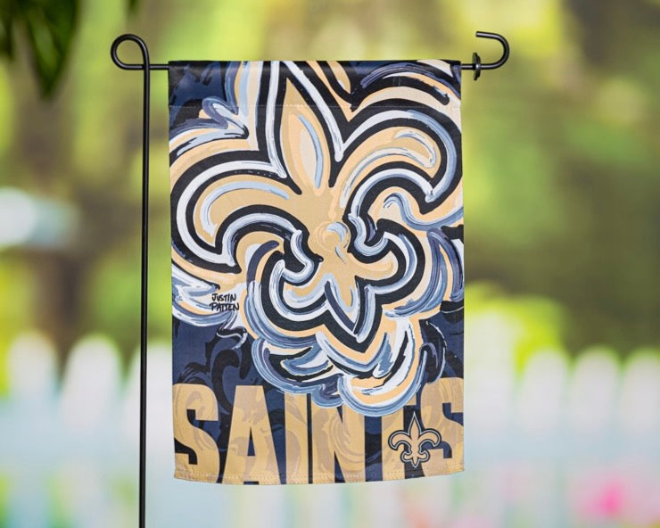 New Orleans Saints Garden Flag 12" x 18" by Justin Patten