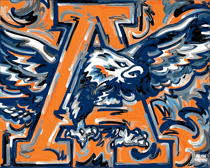 Auburn University 20" x16" War Eagle Print by Justin Patten