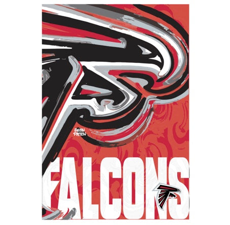 Atlanta Falcons Garden Flag 12" x 18" by Justin Patten