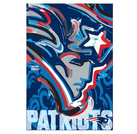 New England Patriots House Flag 29" x 43" by Justin Patten